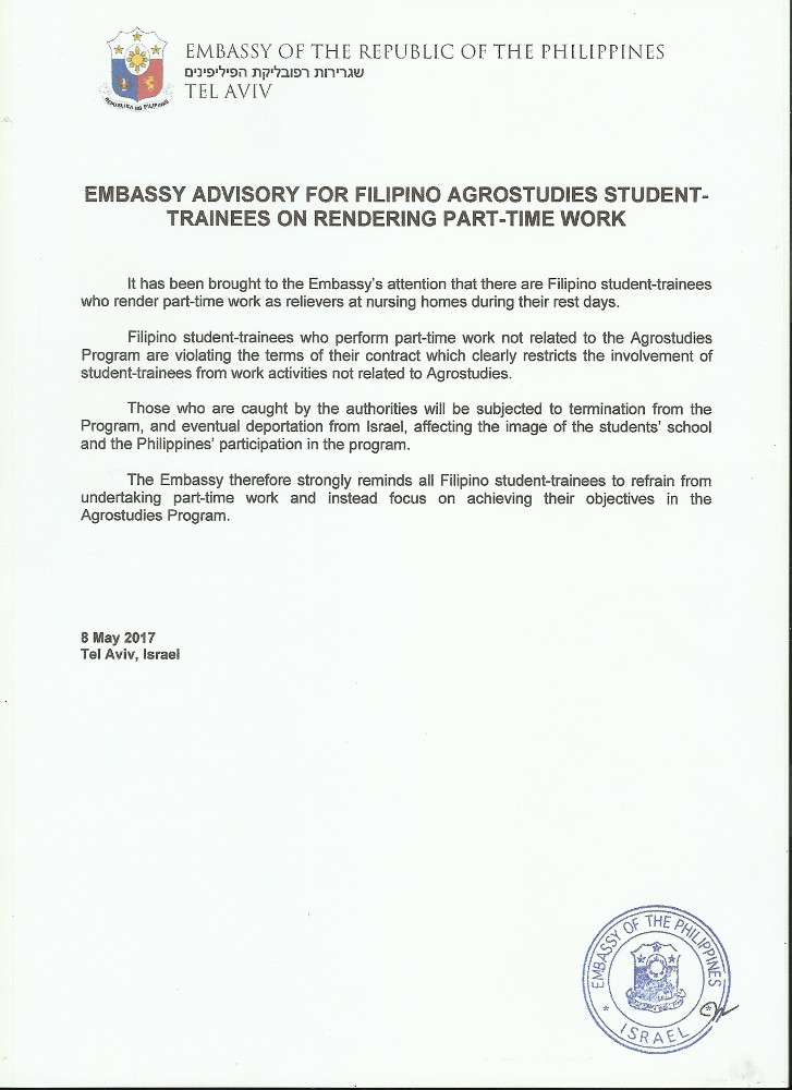 3 Advisory for Filipino Agrostudies Students