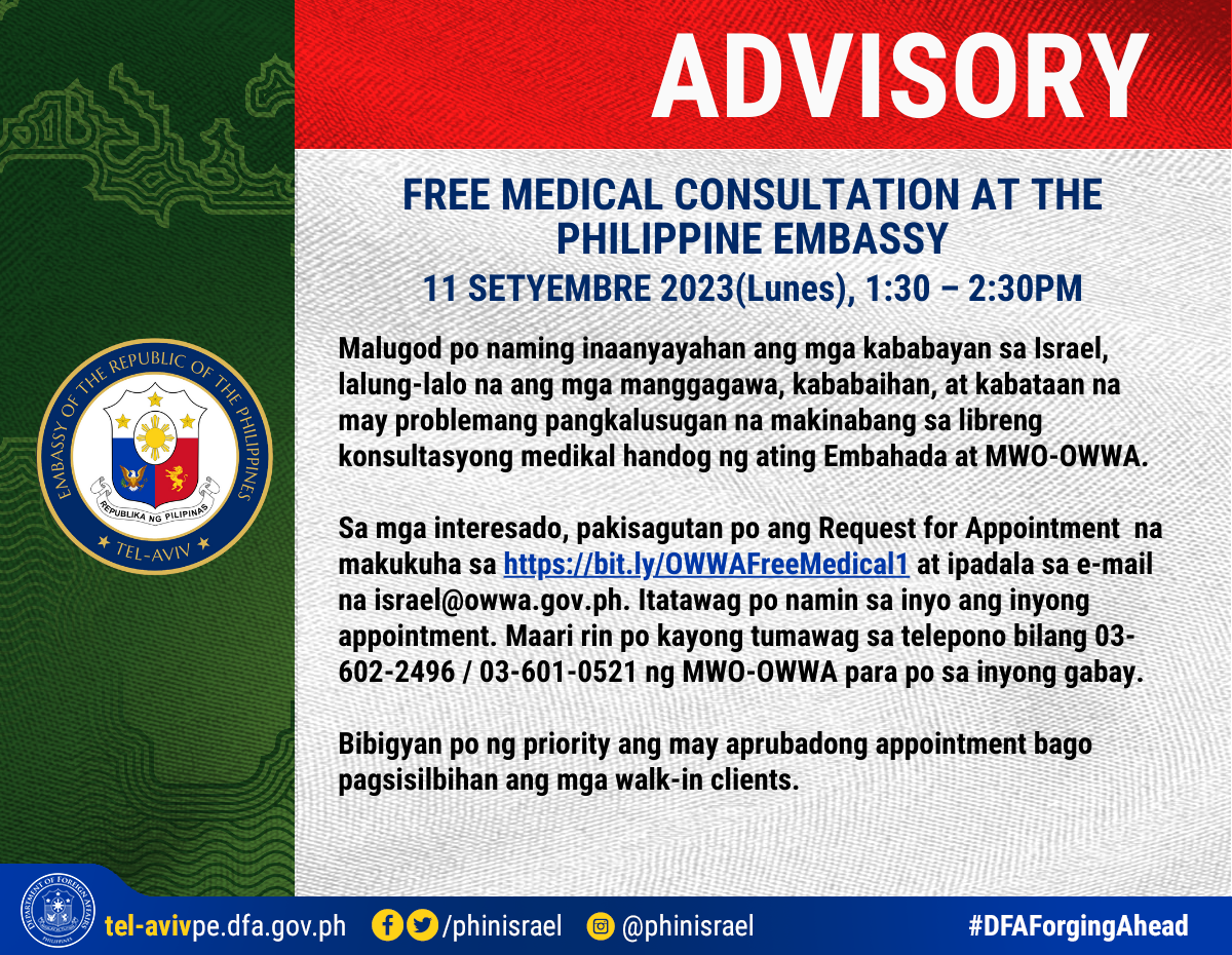 09 SEP OWWA MEDICAL CONSULATION