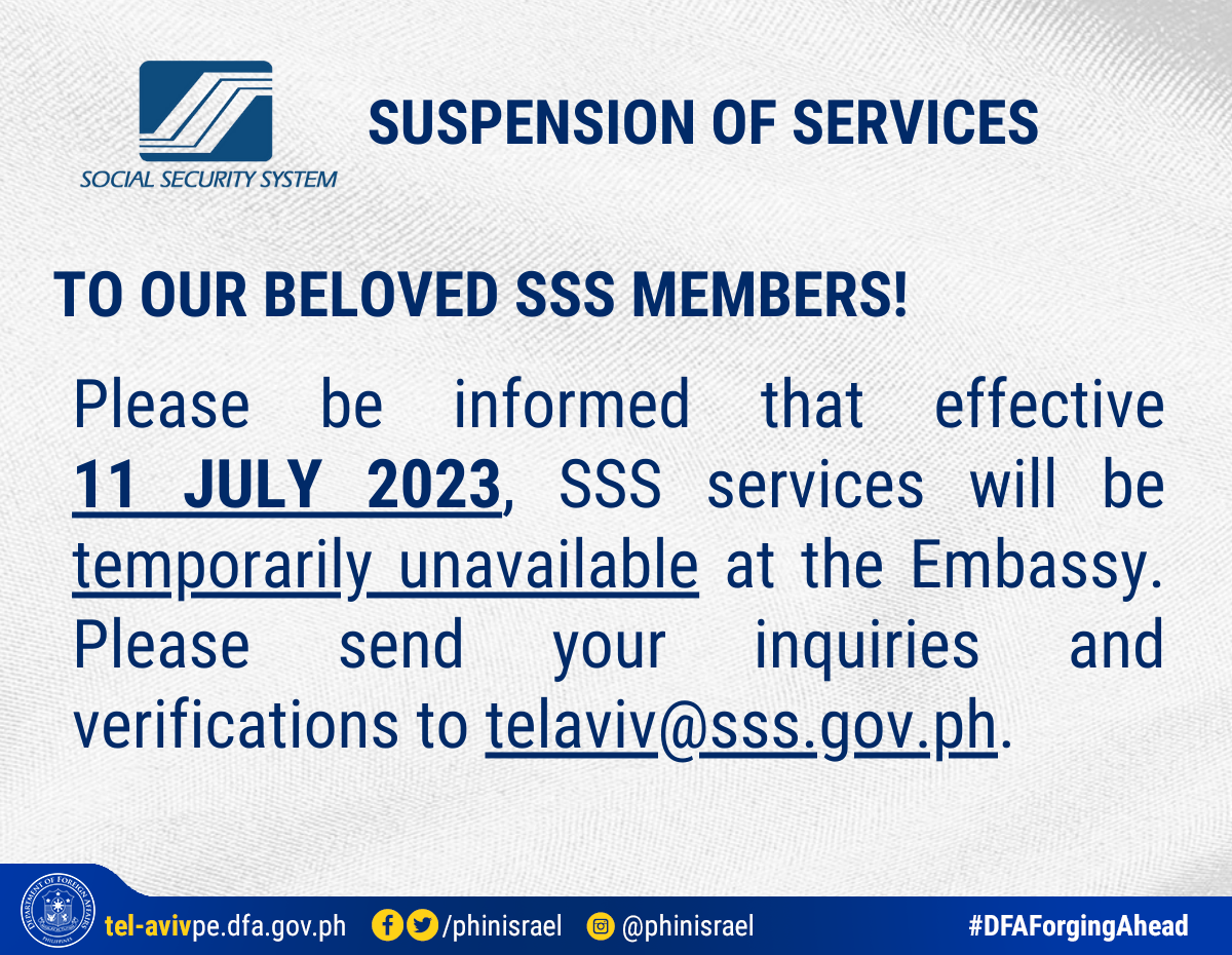 SSS temporary suspension