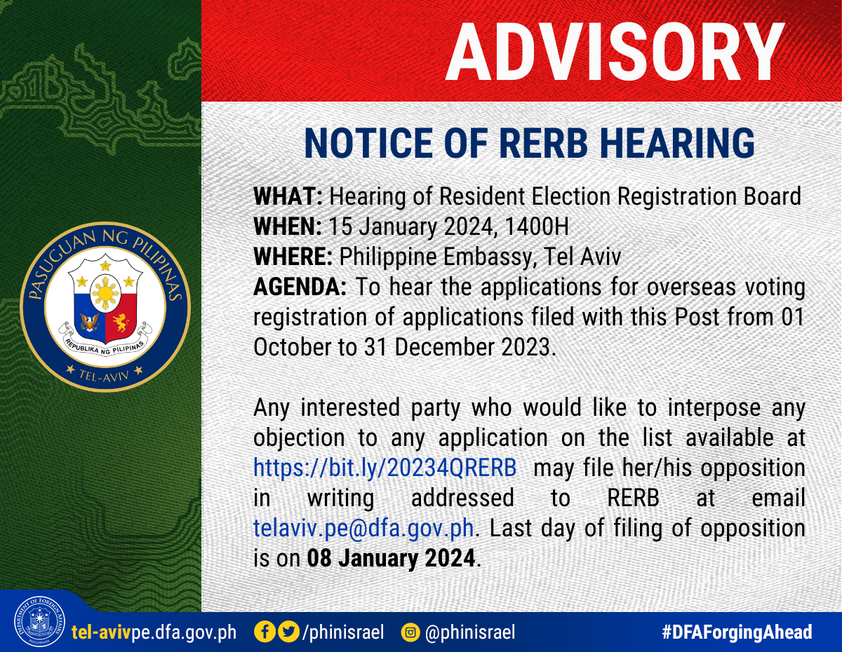 advisory 20234q rerb notice of hearing